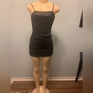 Urban Outfitters Black/silver print dress